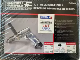 Campbell Hausfeld Pl1545 Reversible 3/8 Inch Air Drill New In Box