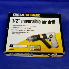 Central Pneumatic 98896 1/2 Inch Reversible Air Drill 700 Rpm Model High Torque