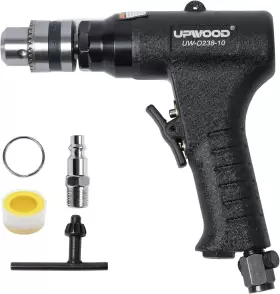 Tools Uw-d238-10 Heavy Duty 3/8 Inch Reversible Keyed Air Drill One-hand Forward And Reverse Controls